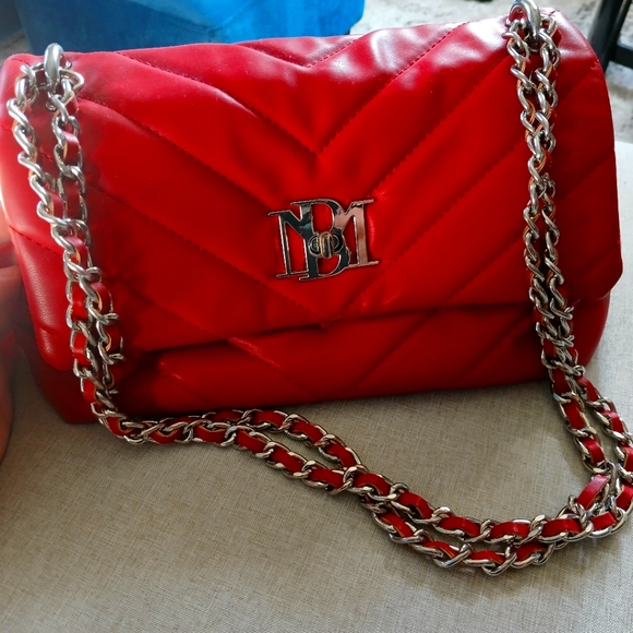 Badgley Mischka Handbags - Bradgley Mischka Red Crossbody Purse